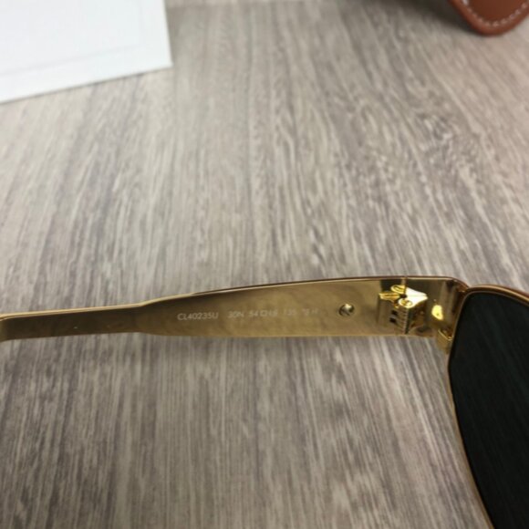 Celine Sunglasses Triomphe Gold Metal Oval - Picture 5 of 7